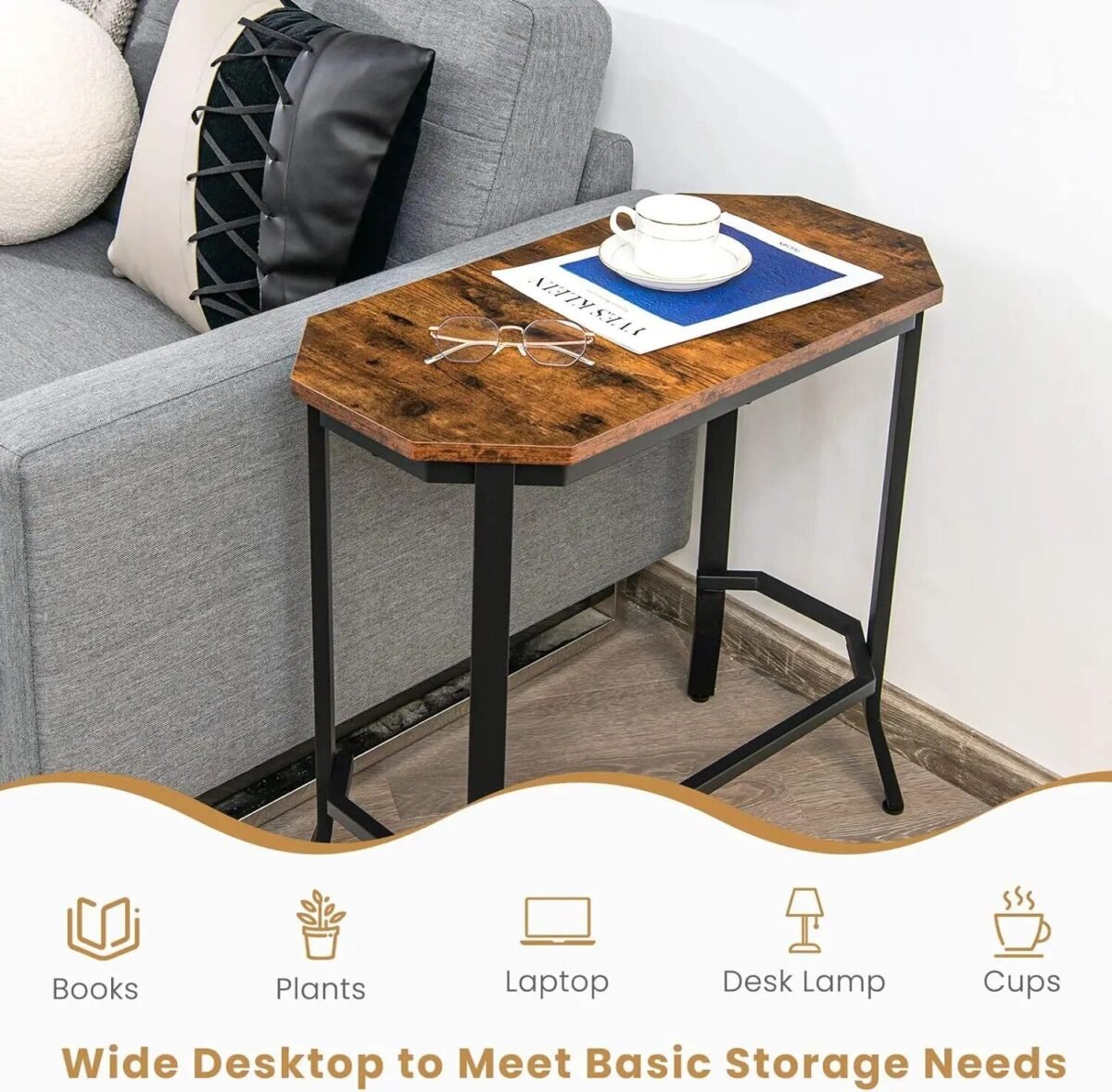 Compact Industrial Side Table - Image 4