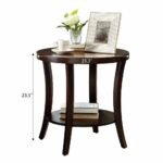 Modern Minimalist Oval Coffee Table with Storage Shelf - Image 5