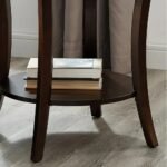 Modern Minimalist Oval Coffee Table with Storage Shelf - Image 4