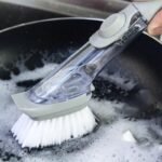Multi-Functional Kitchen Cleaning Brush with Refillable Soap Dispenser - Image 3