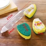 Multi-Purpose Soap Dispensing Dish Brush Set with Replaceable Sponge Heads - Image 6