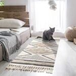 Chic Diamond Boho Cotton Runner Rug with Tassels - Image 2