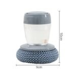 2-in-1 Kitchen Cleaning Brush with Soap Dispenser and Stainless Steel Scourer - Image 7