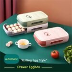 Efficient Space-Saving Refrigerator Egg Organizer with Rolling Drawer - Image 2