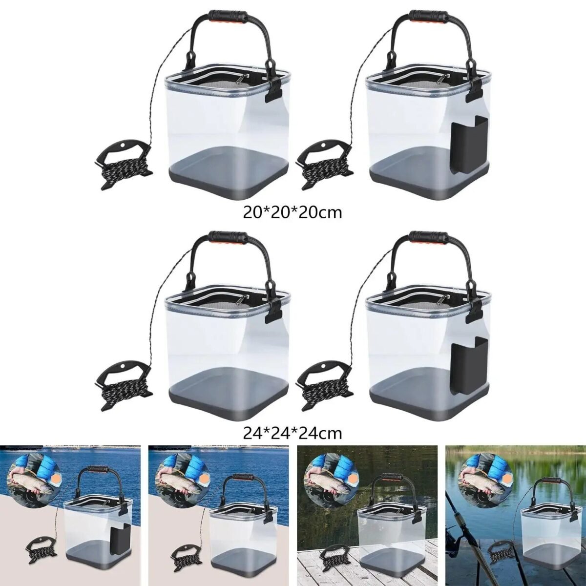 Versatile EVA Collapsible Fishing Bucket: Lightweight & Durable for Outdoor Adventures - Image 5