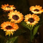 Solar Sunflower Garden Pathway Lights - Image 2