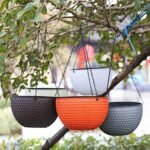 Honeycomb-Inspired Resin Hanging Flower Basket: Self-Watering, Eco-Friendly Design for Outdoor Gardens - Image 8