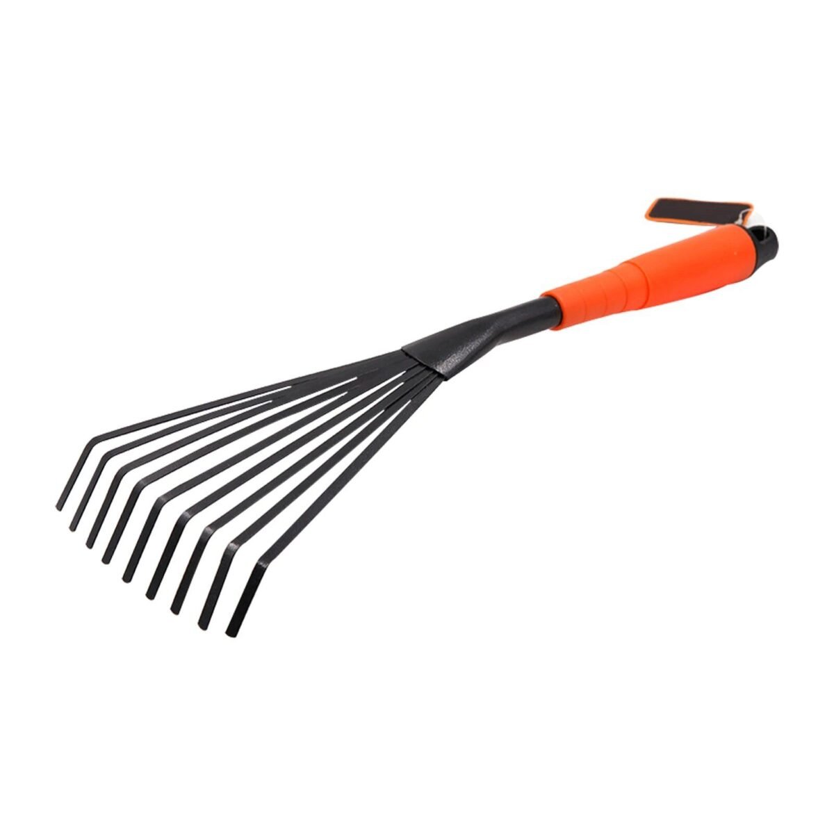 47416-28c106.jpg Professional 16-Inch Steel Garden Rake with Ergonomic Grip and 9 Flexible Teeth - Image 2