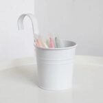 Semi-Circular Iron Wall-Mounted Planter – Elegant Small Flower Pot for Wall Decor - Image 4