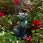 Charming Resin Cat & Butterfly Statue - Image 7