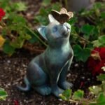 Charming Resin Cat & Butterfly Statue - Image 6