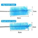 Flexible Aquarium Cleaning Brush - Stainless Steel & Nylon Bristle Fish Tank Cleaner - Image 6