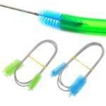 Flexible Aquarium Cleaning Brush - Stainless Steel & Nylon Bristle Fish Tank Cleaner - Image 3