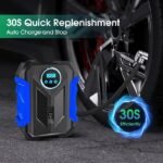 Portable Digital Tire Inflation Pump with LED Lamp for Car & Motorcycle - Image 3