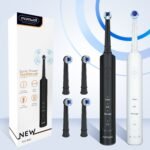 Rotary Electric Toothbrush with 4 Replacement Heads - Advanced Dental Care for All Ages - Image 2