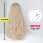 Blonde Long Wave Wig with Bangs - Heat Resistant Synthetic Hair for Cosplay, Lolita Fashion, and Daily Wear - Image 4