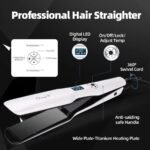 Fast Heat Tourmaline Ceramic Flat Iron with LCD Display - Adjustable Temperature Hair Straightener - Image 3