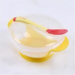 Easy-Grip Anti-Slip Baby Feeding Set with Temperature-Sensing Spoon & Suction Bowl - Image 5