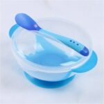 Easy-Grip Anti-Slip Baby Feeding Set with Temperature-Sensing Spoon & Suction Bowl - Image 6