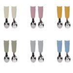 Silicone Baby Feeding Set - Non-Slip, BPA-Free Bowl, Spoon, and Fork (copia) - Image 7