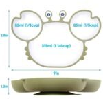 Cute Crab-Shaped Silicone Suction Baby Plate - Non-Slip, Food Grade, Dishwasher Safe - Image 3