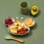 Cute Crab-Shaped Silicone Suction Baby Plate - Non-Slip, Food Grade, Dishwasher Safe - Image 2