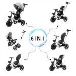 UBRAVOO 6-in-1 Baby Stroller Tricycle Bike - The Ultimate Ride for Your Growing Child - Image 4