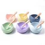 Silicone Baby Feeding Bowl & Spoon Set - Waterproof, Non-Slip, BPA-Free - Image 4