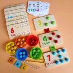 Montessori Brain-Boosting Bead Clip & Math Puzzle Board for Kids - Image 3