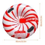 Heavy-Duty Inflatable Snow Tube with Cold-Resistant Snowflake Design - Image 7