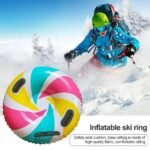 Heavy-Duty Inflatable Snow Tube with Cold-Resistant Snowflake Design - Image 4