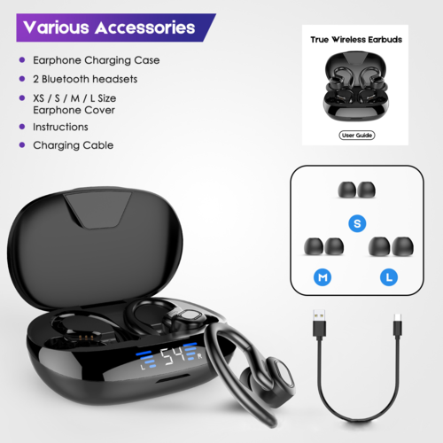 data-17.png LED Display TWS Sport Bluetooth V5.0 Headset For Iphone Huawei - Image 6