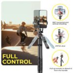 Phone tripod 62 inch selfie stick for cell phone with remote - Image 2