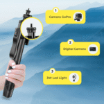 Phone tripod 62 inch selfie stick for cell phone with remote - Image 4