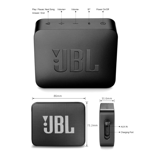 data-9.png IPX7 Waterproof JBL GO 2 Wireless Bluetooth Speaker for Outdoor - Image 5